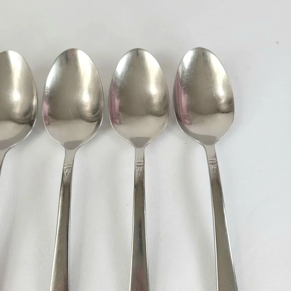 International Silver Rogers Grypsholm Stainless Flatware Set 5 Oval Soup Spoons
